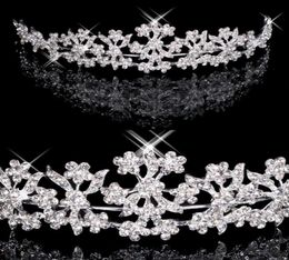 Tiaras para el cabello en stock Diamante de diamante Corona de boda de diamantes barato Tiara Tiara Bridal Prom Evening Jewelry Starspieces 180279199920