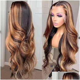Les outils de cheveux mettent en évidence la perruque brésilienne brésilienne FL Honey Honey Blonde Colored Wigs for Women Lace Lace Front Drop Livilor Products Accessoires OTRF7