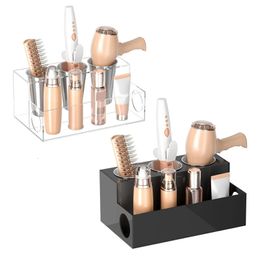 Organisateur d'outils de cheveux, support de sèche-linge, support de soufflage de comptoir, rangement pour vanité salle de bain avec 3 tasses 231228