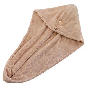 Enveloppe de serviette à cheveux confortable sèche-cheveux enveloppe à double couche enveloppe de tête enveloppe élastique bouclée et serviette à cheveux épais