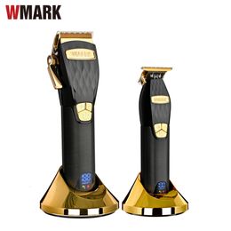 Recortador de cabello Llegadas WMARK Inalámbrico 5 velocidades de corte Cortadora de cabello NG-2032 2033 Con cuchilla cónica Cortadora de cabello eléctrica con pantalla LCD 230720