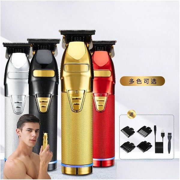 Cortadora de cabello Cortadora eléctrica Recargable Corte de bajo ruido Hine Barba Afeitadora Trimer para hombres Peluquería Pelos Afeitado Estilo Drop Delive Otew2