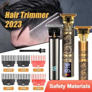 Haar Trimmer FivePears Professional Hair Clipper 0mm T9 Retro baard Trimmer Shaver Heren/Barbers Q240427