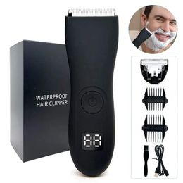 Tondeuse à cheveux pour hommes zones intimes Zones lieux épilateur rasoir électrique rasoir Machine à raser pour homme barbe épilation coupe 240124