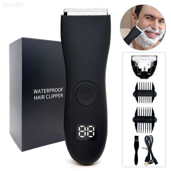 Tondeuse à cheveux pour hommes zones intimes Zones lieux épilateur rasoir électrique rasoir Machine à raser pour homme barbe épilation coupe L230823