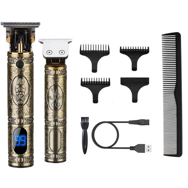 Cortadora de pelo para hombres, Kits de aseo recargables inalámbricos profesionales, corte cerrado Tblade con pantalla Led, 0Mm, cero brecha, Topscissors Amtb4