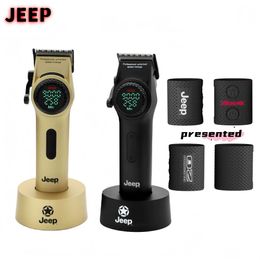 Trimmer de cheveux Jeep 9000 tr / min Clip de cheveux professionnel 8000 Trimmer de barbe DLC Diamond enduit d'accessoires de lame d'origine Q240427