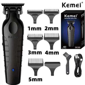 Trimmer de cheveux Kemei 2299 Barber sans fil 0 mm Zero Gap Gravure et coupe Détails de la machine électrique professionnelle Q240427