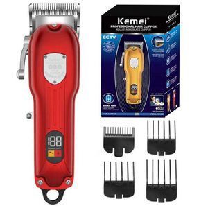 Trimmer des cheveux Kemei 802 Coiffe de cheveux professionnel Clipper Trimable à cheveux ajusté pour hommes Barber Shop Electric Beard Haircut Machine RECHARAGE T240507