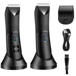 Hair Trimmer Kemei Groin Area Hair Trimmer Lawn Mower Ceramic Waterproof Wet Dry Clippers Pubic Armpit Body Hair Ultimate Hygiene Razor