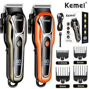 Trimmer de cheveux Kemei Hair Clipper Mens Electric Shaver Professional Wireless Q240427