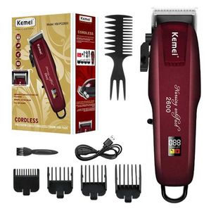 Trimmer des cheveux Kemei PG2600 Claign-coiffure réglable Clipper professionnel Barber Hair Trimm for Men Electric Beard Machine de coupe de cheveux RECHARAGE T240507