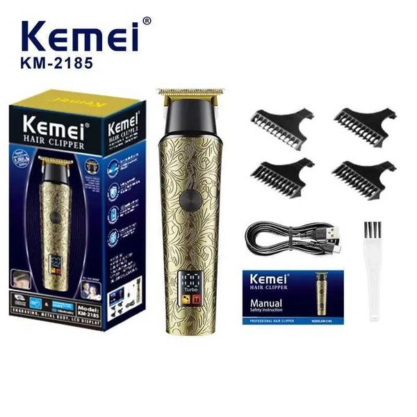 Trimmer de cheveux Kemei Professional Electric Retro Exquis Modèle de relief pour hommes 1200mAh Lithium KM-2185 Q240427