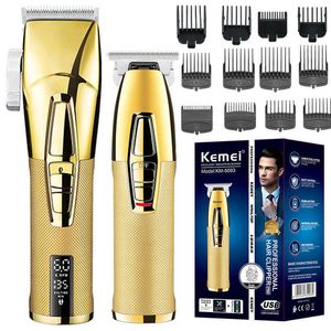 Kemei tondeuse à cheveux professionnelle pour hommes tondeuse à cheveux électrique réglable tondeuse à cheveux Rechargeable Machine de barbier sans fil poignée en métal