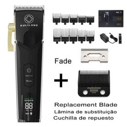 Recortador de cabello Kulilang Madeshow R77F Cabello Cabellado con cuchilla reemplazable adecuada para hombres recargables profesionales CLIPPERS R240427