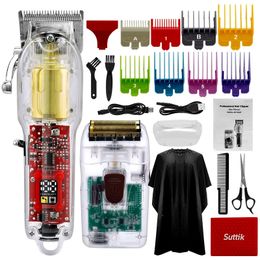 Tondeuse à cheveux Machine sans fil coupe barbe tondeuse électrique rasoir USB hommes rasoir barbier Rechargeable 240112