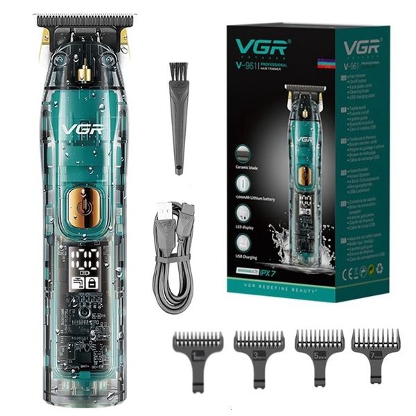 Tondeuse à cheveux Original VGR Tondeuse à cheveux professionnelle pour hommes Tondeuse à barbe électrique Rechargeable Tondeuse à cheveux Lavable Haircut Barber Shop Kit 230720