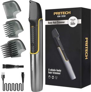 Tondeuse à cheveux Pritech Tondeuse à cheveux électrique Aine Corps Tondeuse Bikini Épilateur Rechargeable Pubien Dos Corps Rasoir Rasoir pour Hommes et Femmes