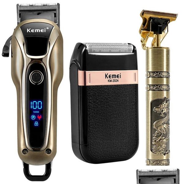 Tondeuse à cheveux professionnelle Barber Clipper rechargeable électrique finition coupe Hine barbe rasoir sans fil filaire 220623 livraison directe Dhnzt