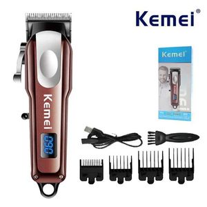 Hair Trimmer Professional Barber Kemei KM-233 MENS - MINI PORTABLE Affichage numérique haute puissance Q240427