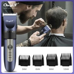 Trimmer de cheveux Barbier Barbier Rechargeable Barbe Homme électrique Coupe électrique Titane Céramique Blade Low Bruit 53 Q240427