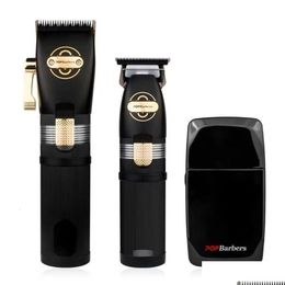 Tondeuse à cheveux Tondeuses professionnelles pour hommes barbiers sans fil Kit de coupe de barbier tondeuses à barbe coupe de cheveux Hine 230612 livraison directe produit Otdf1