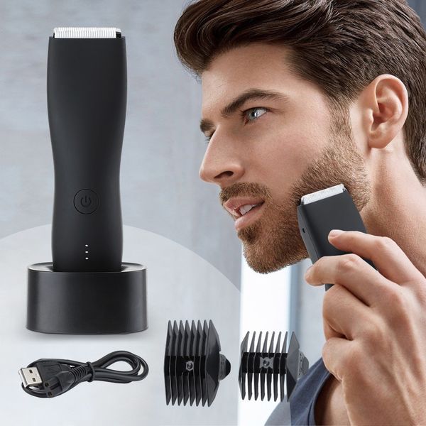 Cortadora de cabello Máquina para cortar cabello profesional Cortadora de barba Afeitadora eléctrica para hombres Áreas íntimas Máquina de afeitar para el cabello Maquinilla de afeitar de seguridad 230516