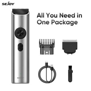Trimmer de cheveux Sejoy Mens Professional Mens USB Cords sans fil Electric Razor Scissor Beauty Kit Q240427