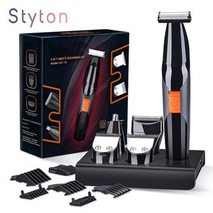 Tondeuse à cheveux Styton 5 en 1 Tondeuse à cheveux pour hommes Tondeuses pour le corps Visage Nez Rasoir Rechargeable Barbe Rasoir Tondeuses À Cheveux Toilettage Moustache Kit 230518