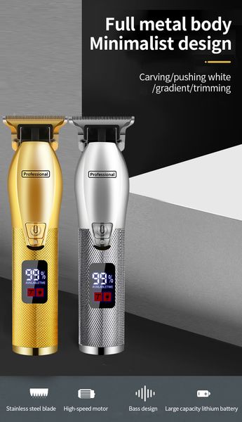 Hair Trimmer T9 USB Hair Clipper Professional Electric hair trimmer Barber Shaver Trimmer Beard 0mm Hombres Máquina para cortar cabello para hombres 230317