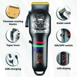 Recortador de cabello VGR COOL BARBER CARGA DEL LED LED ELECTRO Barba Barba Barba P240427
