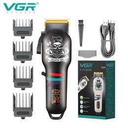 Trimmer de cabello VGR CLIPER ELÉCTRICO ELECTRIC PEACHINGRESS DIGITAL PANTALLA MENS V-699 Q240427