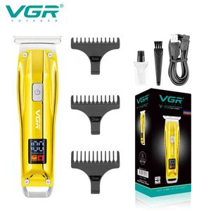 Haar Trimmer VGR Hair Clipper Professional Cordless V-956 Mens Digital Display Q240427