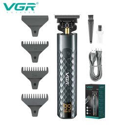 Tondeuse à cheveux VGR Tondeuse à cheveux T9 Machine de coupe de cheveux Tondeuse à cheveux électrique Machine de coupe de cheveux sans fil Tête chauve Barber Clipper pour hommes V077 230519