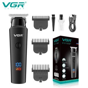 Hair Trimmer VGR Hair Cutting Machine Professional Hair Clipper Barber Cordless Electric Hair Trimmer Men USB Rechargeable LED Display V-937 230617