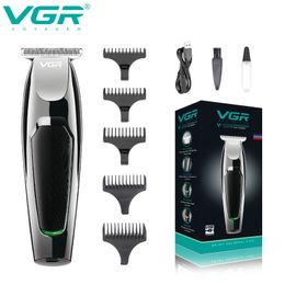 Tondeuse à cheveux VGR Hair Trimme Machine de coupe de cheveux professionnelle Machine de coupe de cheveux sans fil Tondeuse à cheveux de barbier électrique pour hommes V030 230519