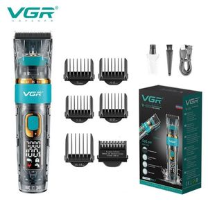 Tondeuse VGR tondeuse Draadloze tondeuse Waterdichte haarsnijmachine Verstelbare tondeuse Transparante trimmer voor mannen V-695 231101