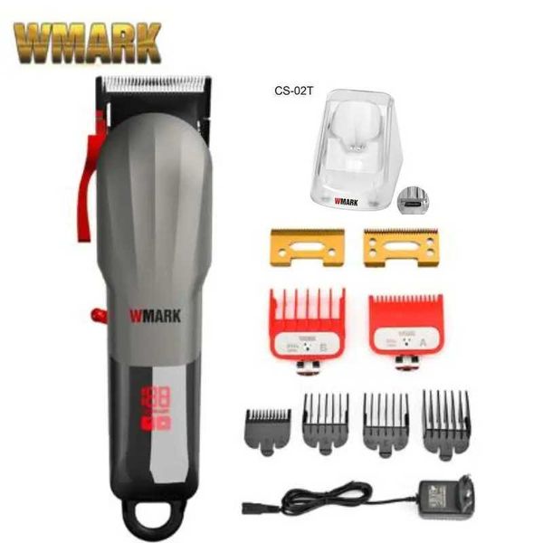 Trimmer des cheveux WMark NG-115 / 121/122/222 Nouveaux ciseaux rechargeables Arrivas avec un fil à ciseaux d'affichage de batterie LED et ciseaux sans fil Q240427