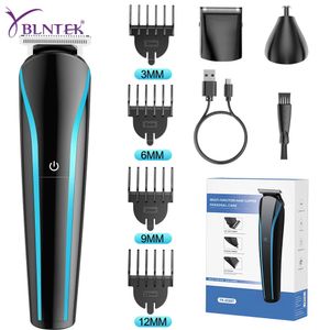 Cortadora de pelo YBLNTEK 3 en 1 eléctrica para hombres, kit de aseo para barba, nariz, oreja, máquina cortadora de peluquero recargable 231115