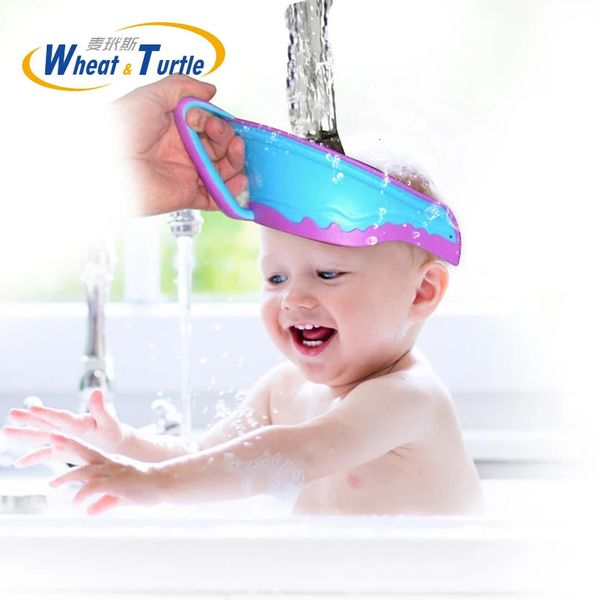 Bouclier de lavage de cheveux Splashguard imperméable pour les enfants en bas âge bébé Visor Baignoire Chapeau Alivable Douche Protection Cap 240412