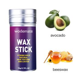 Haarwaxstick 75 g voor pruik professionele haargelroom niet-vette stijl haar was wax voor mannen vrouwen gebroken haar artefact 036