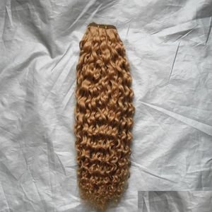 Trames de cheveux brésiliens vierges miel blond 1026 vague d'eau 100 g/pièces paquets humains double trame Remy tissage produits de livraison directe Extensio Otqos