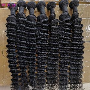 Boule d'onde de cheveux de poils 100% cheveux humains 28 30 32 pouces brésiliens remi tissé pour femmes extension de cheveux original tressé 3/4 punge trading q240529