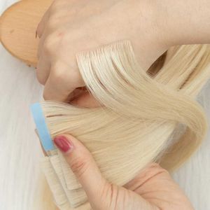 Haarschepen Mrs Mrs Hair Care onzichtbare tape voor het uitbreiden van menselijke haarinjectietape voor haarverlenging #60 PU geweven tape 10 stuks/pack voor zijhaar Q240529