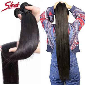 Haaroverschieten Slaaiende rechte Braziliaanse haarweefsel Bundels Deal Human Hair Extension 8 tot 40 inch Remy 1/3/4 x Real Protein Human Hair Bundels Q240529