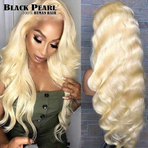 Pelucas de cabello 613 Honey Blonde Body Wave Lace Front Wig Pre arrancado con pelo de bebé Pelucas brasileñas humanas 231122