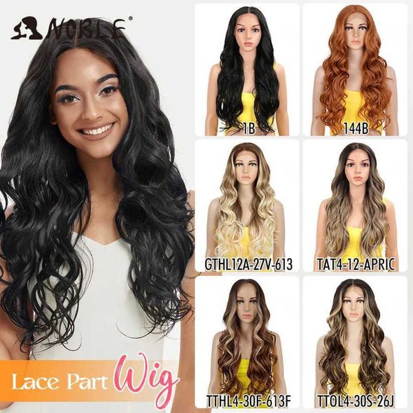 Perruques de cheveux Cosplay Lace Front Wig 30 pouces de long ondulé 360 0mbre Blonde rouge afro-américaine perruques synthétiques pour femmes noires 231122