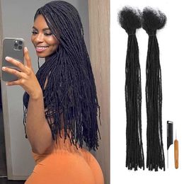 Haarpruiken Dreadlock Human for Men Women Crochet Braids Organic Hair Dread Loc 02 CM Faux Locks 230413