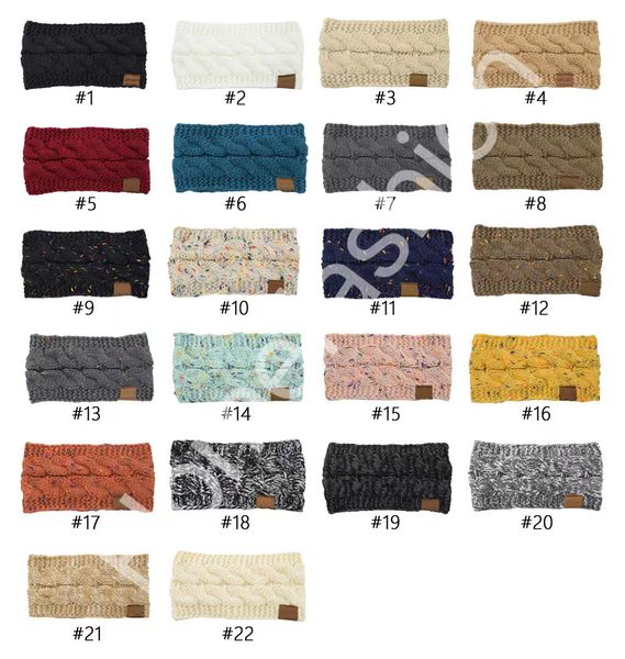 Bandeau ruban coloré tricoté Crochet Twist bandeau hiver oreille plus chaud élastiques bandeaux larges accessoires de cheveux pour dames ou filles C249