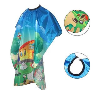 Cape de coiffure pour Salon de coiffure pour enfants, couverture Smock en Polyester, imperméable, coupe de shampoing, robe de maison, tablier